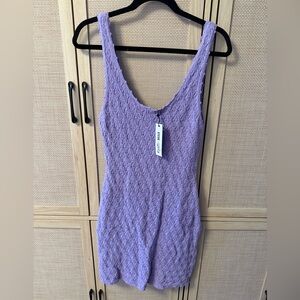 NWT Steve Madden Crocheted Violet Tulip Knit Dress
